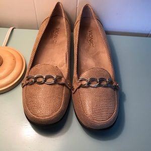 Vionic saddle lizard orthaheel leather loafers 8 1/2 NWT